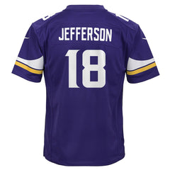 Justin Jefferson Minnesota Vikings Youth Game Jersey - Purple outlet