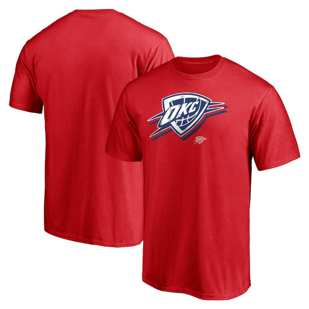 Oklahoma City Thunder Red White & Team T-Shirt - Red for sale