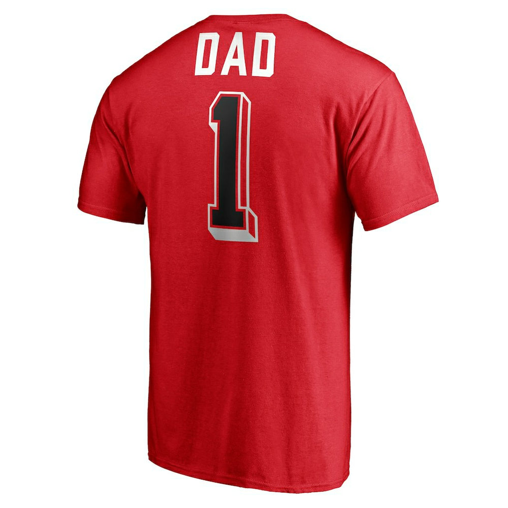 Chicago Bulls Number One Dad T-Shirt sale - Red cheap