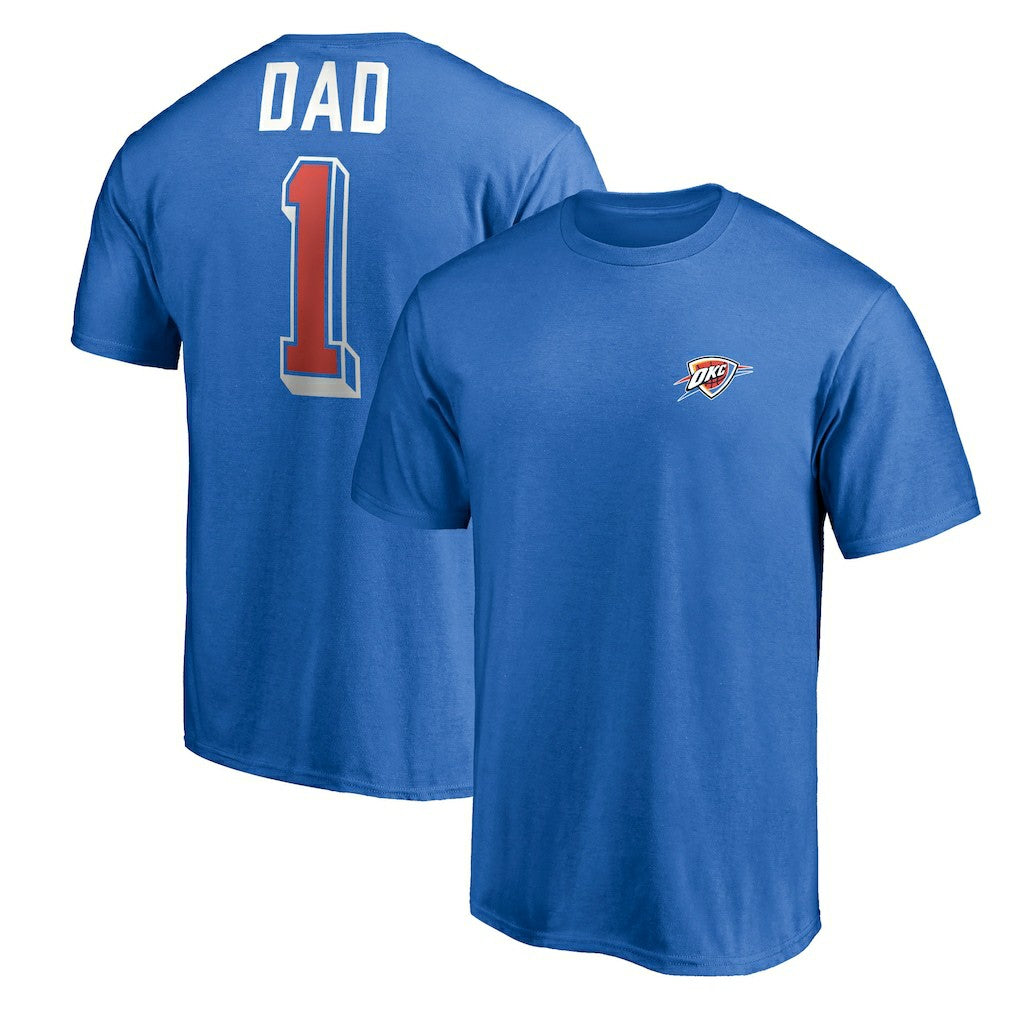 Oklahoma City Thunder Number One Dad T-Shirt - Blue cheap