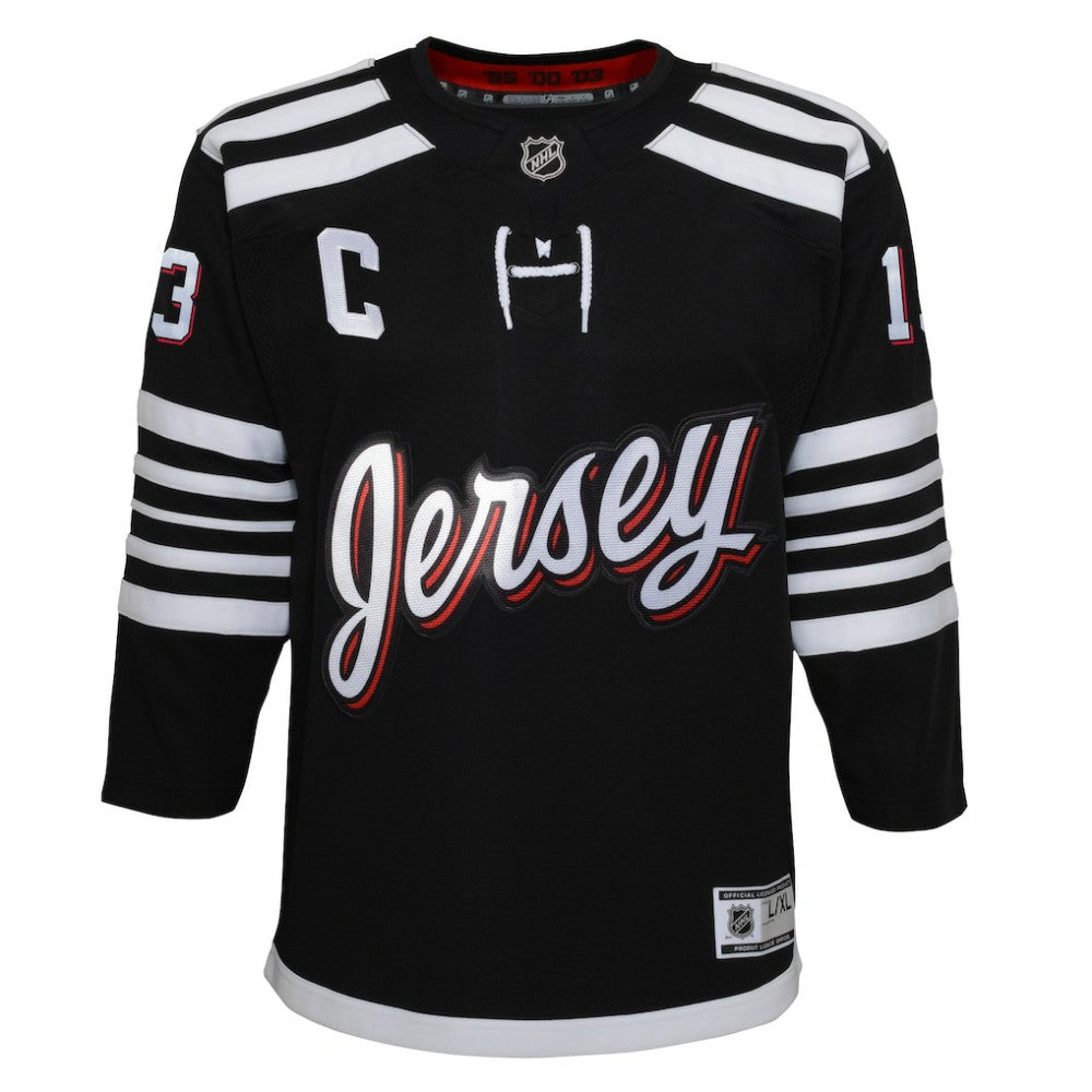Nico Hischier New Jersey Devils Youth 2021/22 Alternate Premier Player Jersey - Black Jerseys