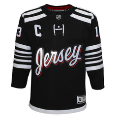 Nico Hischier New Jersey Devils Youth 2021/22 Alternate Premier Player Jersey - Black Jerseys