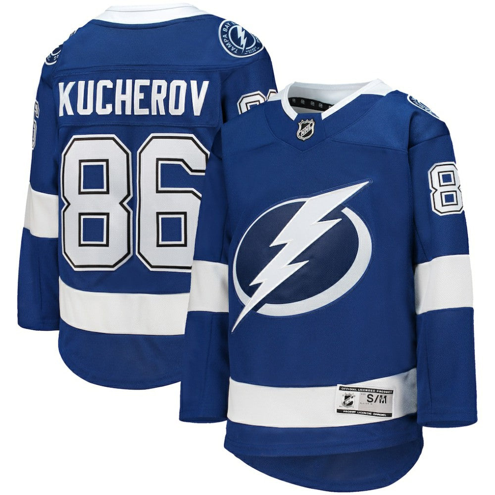 Nikita Kucherov Tampa Bay Lightning Youth Home Premier Player Jersey - Blue Jerseys