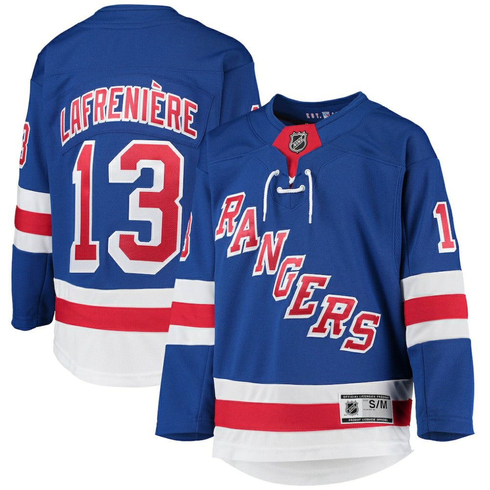 Alexis Lafreniere New York Rangers Youth Home Premier Player Jersey - Blue Jerseys