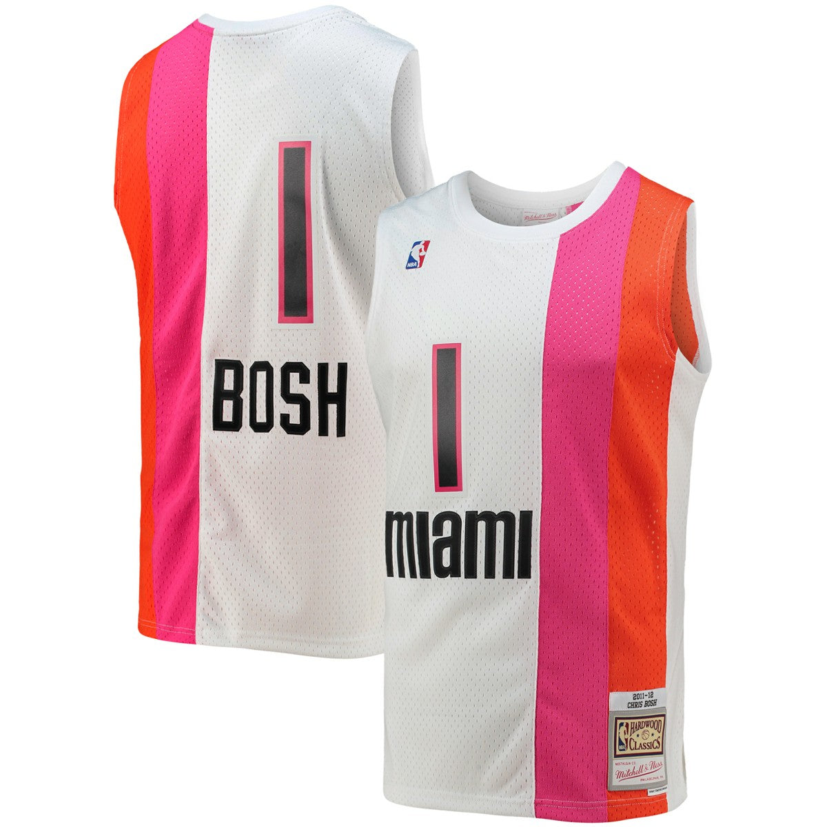 Chris Bosh Miami Heat 2011/12 Hardwood Classics Swingman Jersey - White cheap