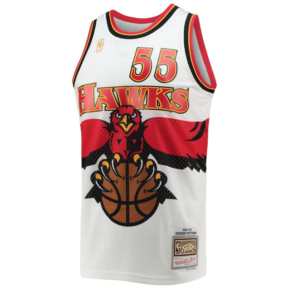 Dikembe Mutombo Atlanta Hawks 1996/97 Hardwood Classics Swingman Jersey - White discount