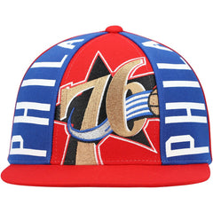 Philadelphia 76ers Hardwood Classics Big Face Callout Snapback Hat - Red sale