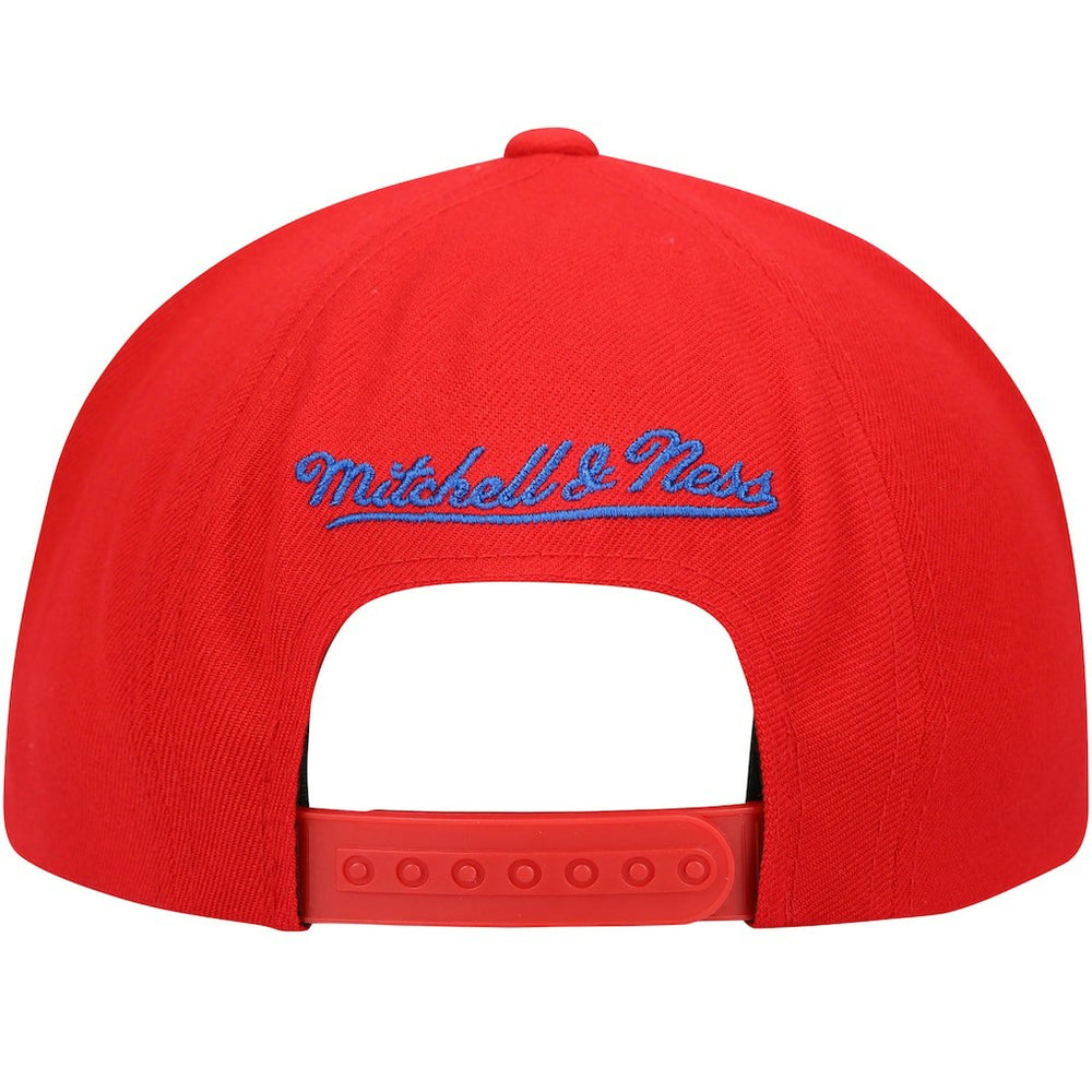 Philadelphia 76ers Hardwood Classics Big Face Callout Snapback Hat - Red sale