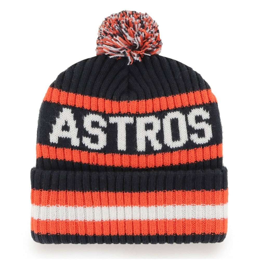 Houston Astros Bering Cuffed Knit Hat with Pom Navy