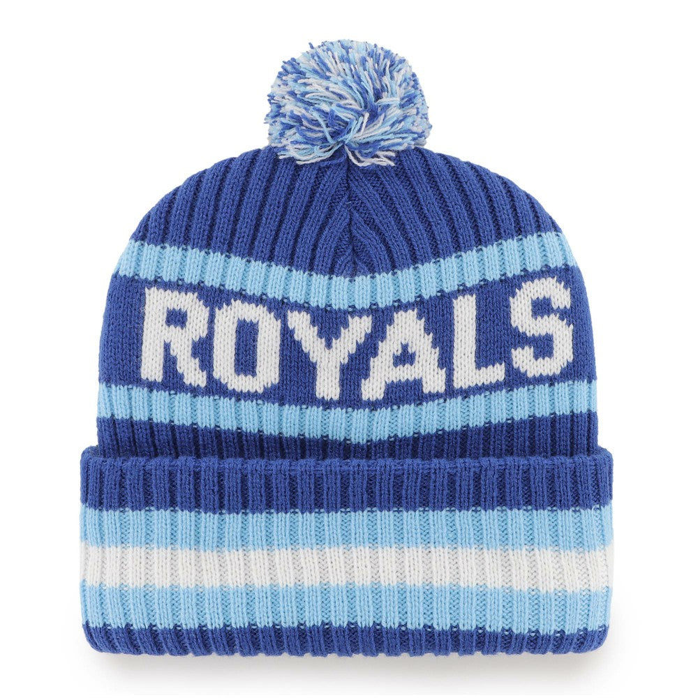 Kansas City Royals Bering Cuffed Knit Hat with Pom Royal