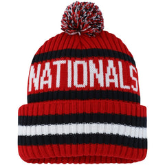 Washington Nationals Bering Cuffed Knit Hat with Pom Red
