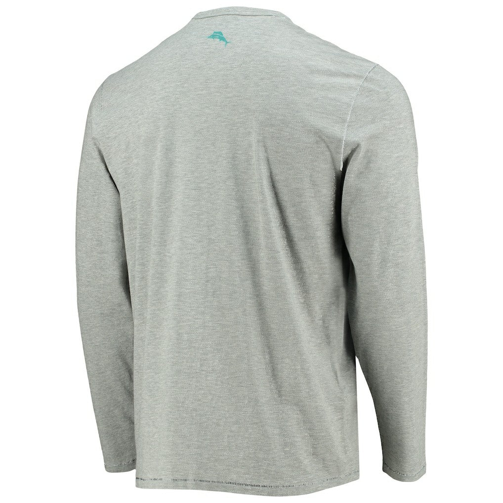 Miami Dolphins Sport Lei Pass Long Sleeve T-Shirt - Heathered Gray discount