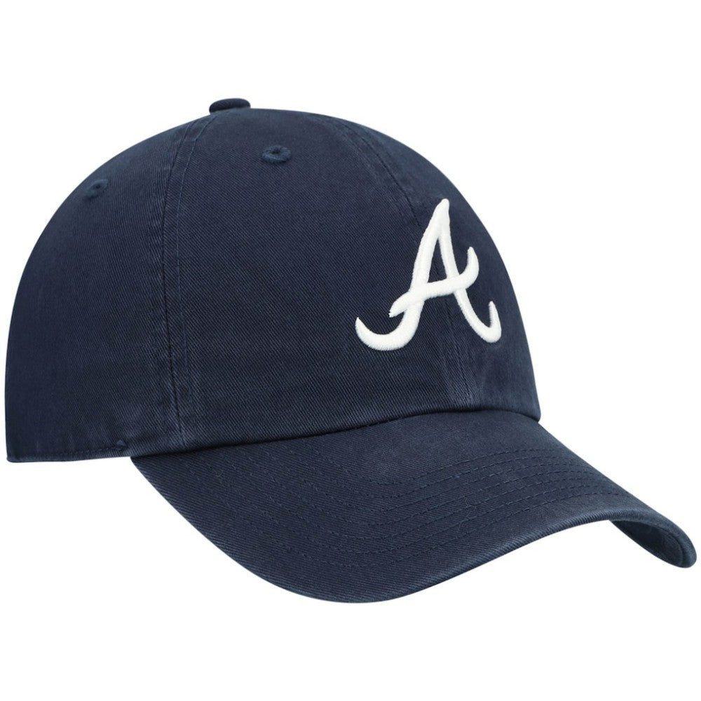 Atlanta Braves Youth Team Logo Clean Up Adjustable Hat Navy