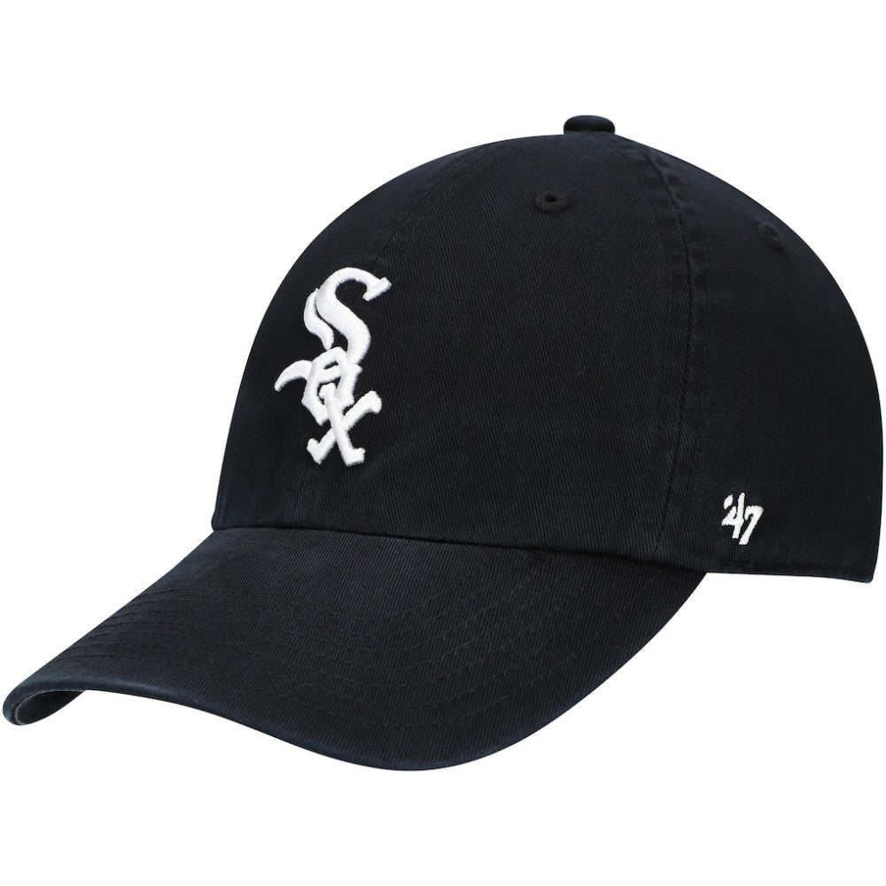 Chicago White Sox Youth Team Logo Clean Up Adjustable Hat Black