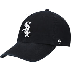Chicago White Sox Youth Team Logo Clean Up Adjustable Hat Black