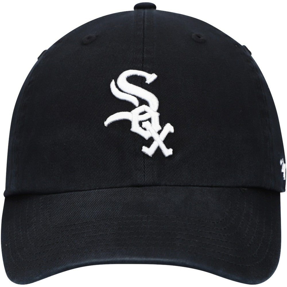 Chicago White Sox Youth Team Logo Clean Up Adjustable Hat Black
