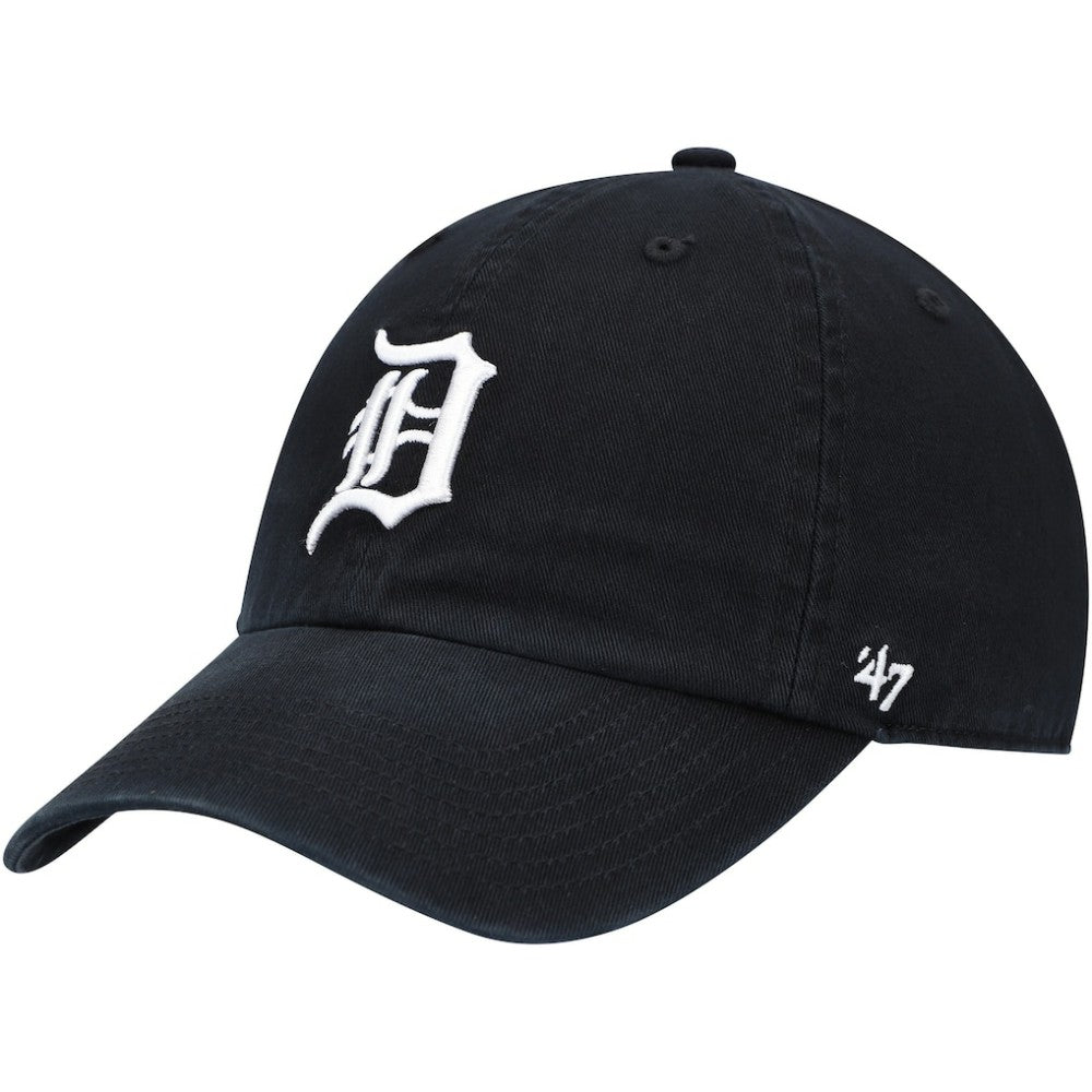 Detroit Tigers Youth Team Logo Clean Up Adjustable Hat Black