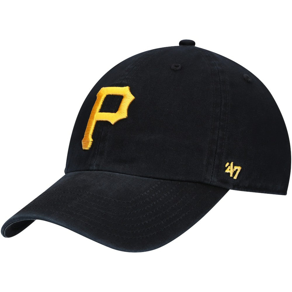 Pittsburgh Pirates Youth Team Logo Clean Up Adjustable Hat Black