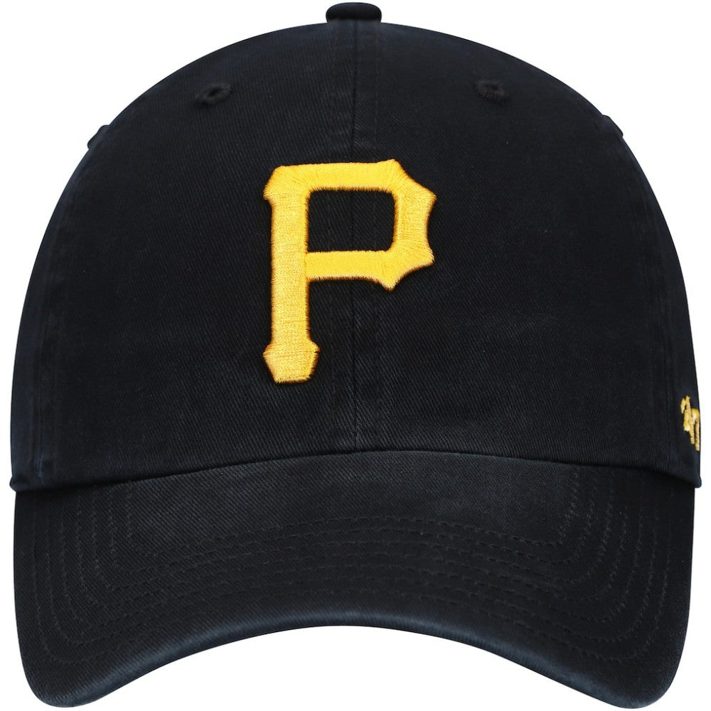 Pittsburgh Pirates Youth Team Logo Clean Up Adjustable Hat Black