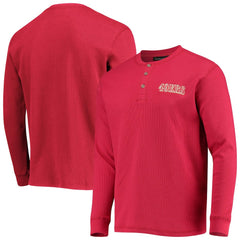San Francisco 49ers Dunbrooke Logo Maverick Thermal Henley Long Sleeve T-Shirt - Scarlet discount