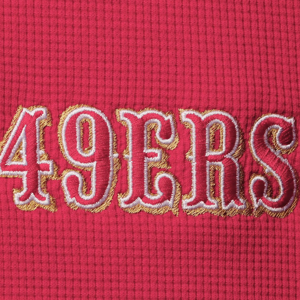 San Francisco 49ers Dunbrooke Logo Maverick Thermal Henley Long Sleeve T-Shirt - Scarlet discount