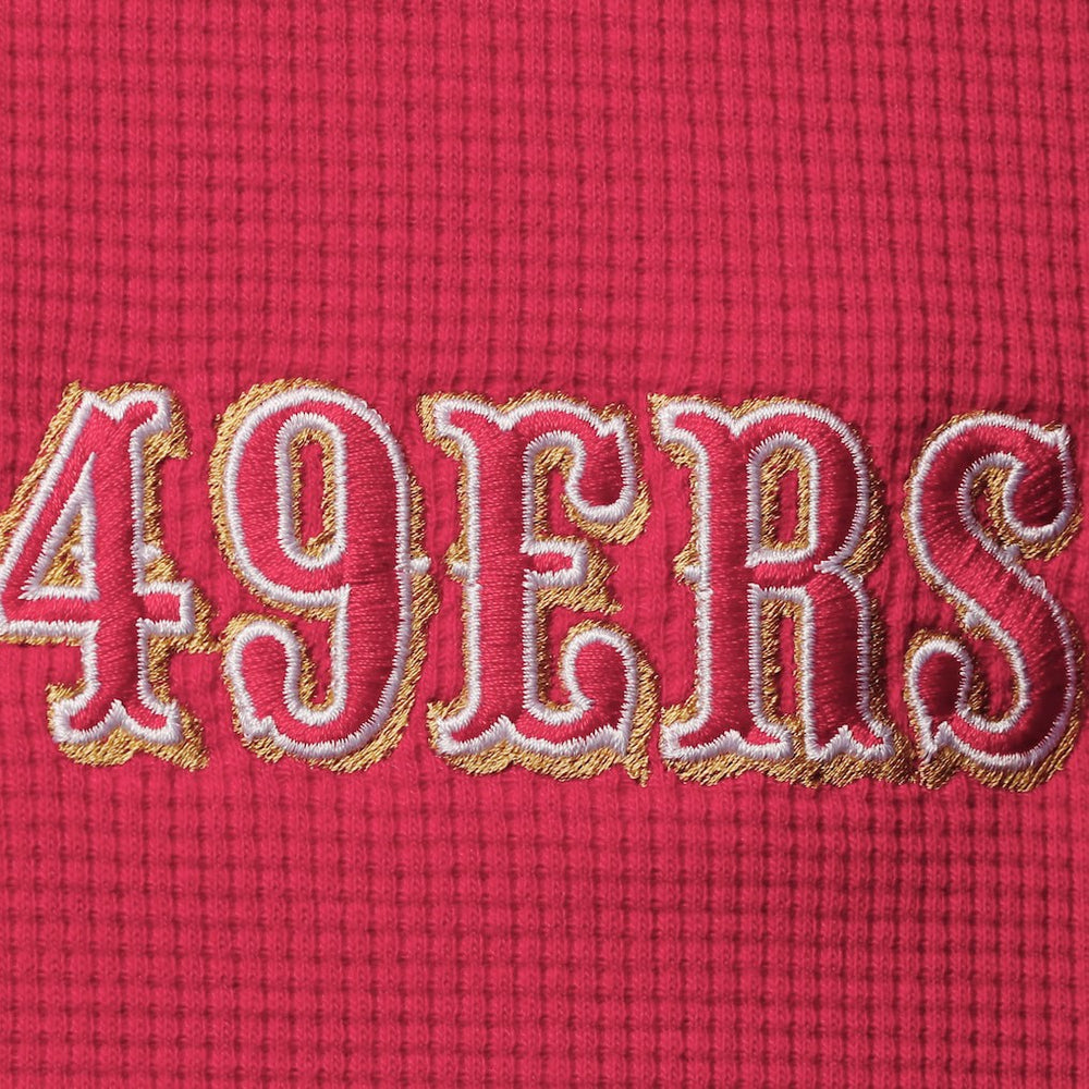 San Francisco 49ers Dunbrooke Logo Maverick Thermal Henley Long Sleeve T-Shirt - Scarlet discount