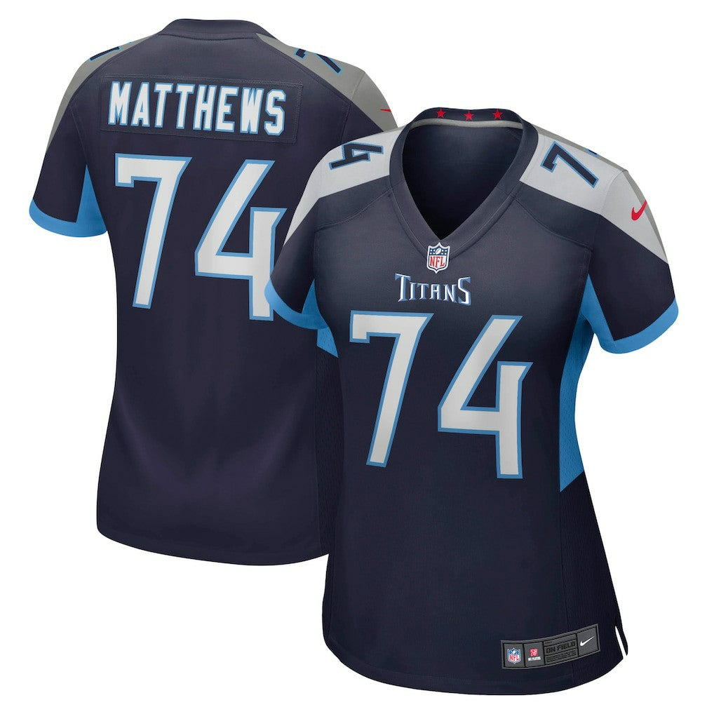 Bruce Matthews Tennessee Titans Women's Retired Player Jersey - Navy for sale