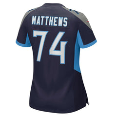 Bruce Matthews Tennessee Titans Women's Retired Player Jersey - Navy for sale