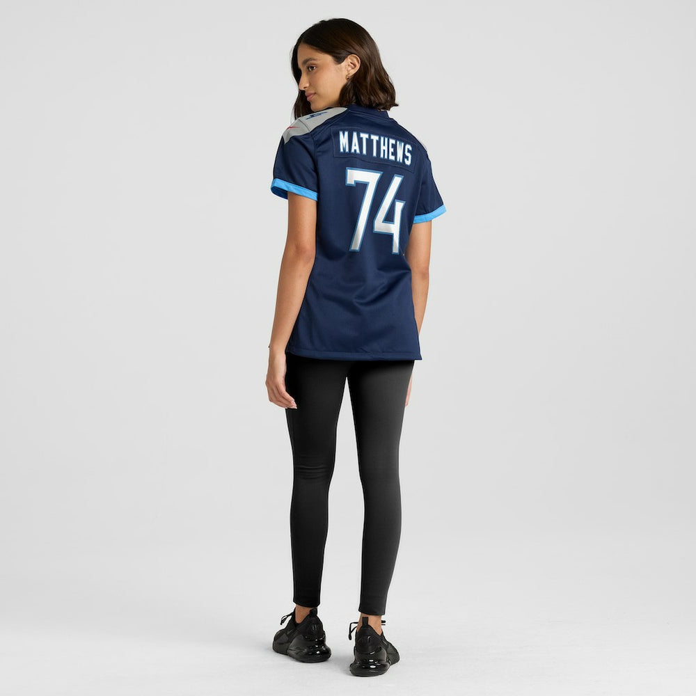 Bruce Matthews Tennessee Titans Women's Retired Player Jersey - Navy for sale