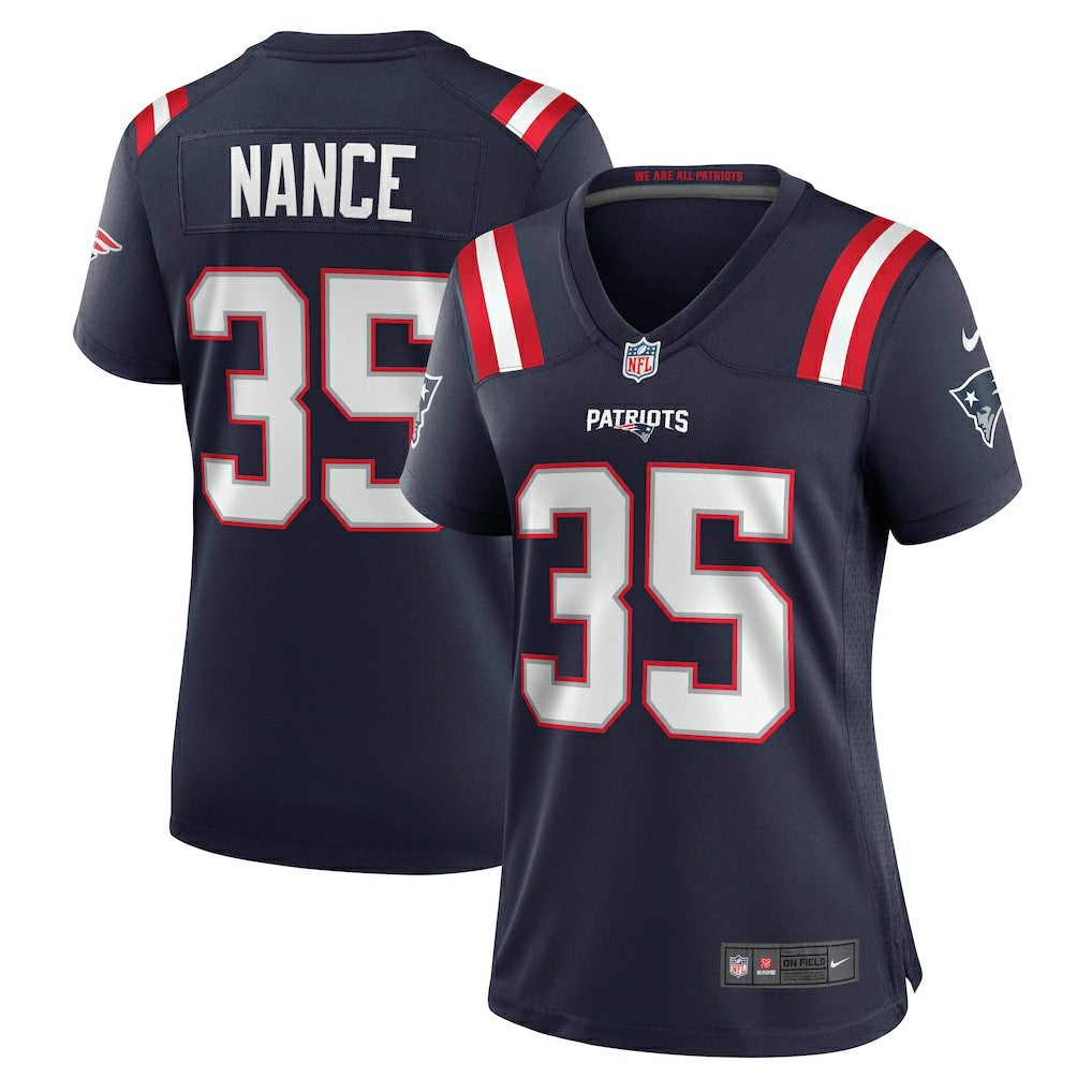 Jim Nance New England Patriots Women's Retired Player Jersey - Navy on sale