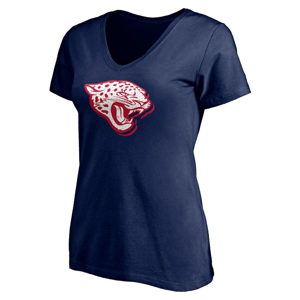 Jacksonville Jaguars Women's Red White and Team V-Neck T-Shirt - Navy discount
