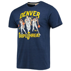 Jamal Murray/Michael Porter Jr./Nikola Jokic Denver Nuggets Homage Triple Threat Player Tri-Blend T-Shirt sale - Heathered Navy shop