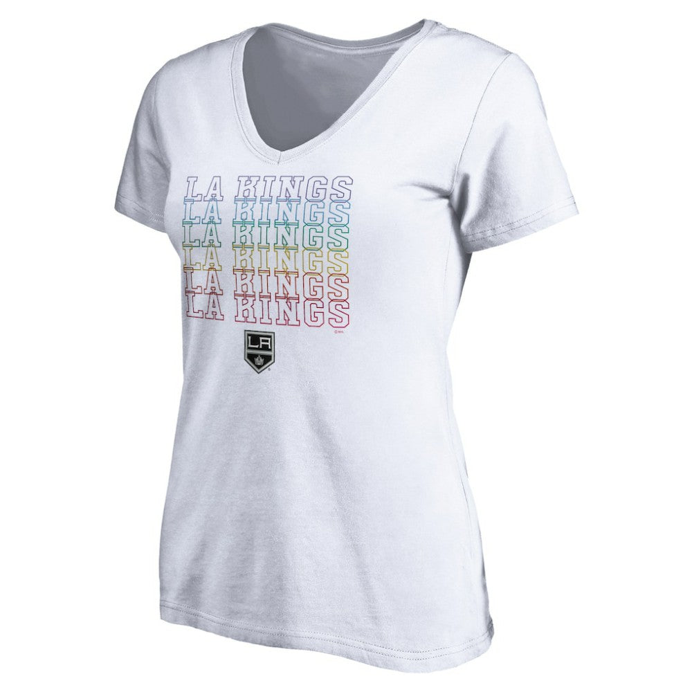 Los Angeles Kings Women's City Pride V-Neck T-Shirt - White T-shirts