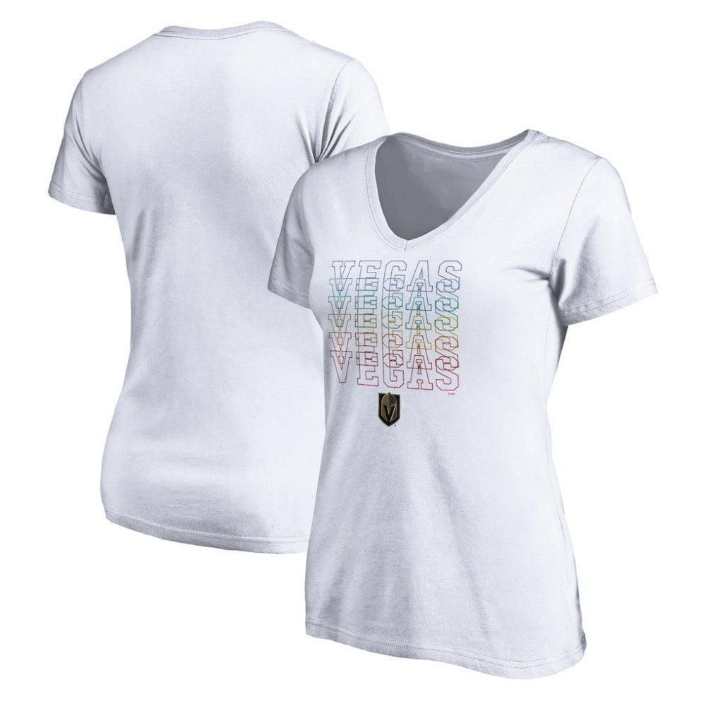Vegas Golden Knights Women's City Pride V-Neck T-Shirt - White T-shirts