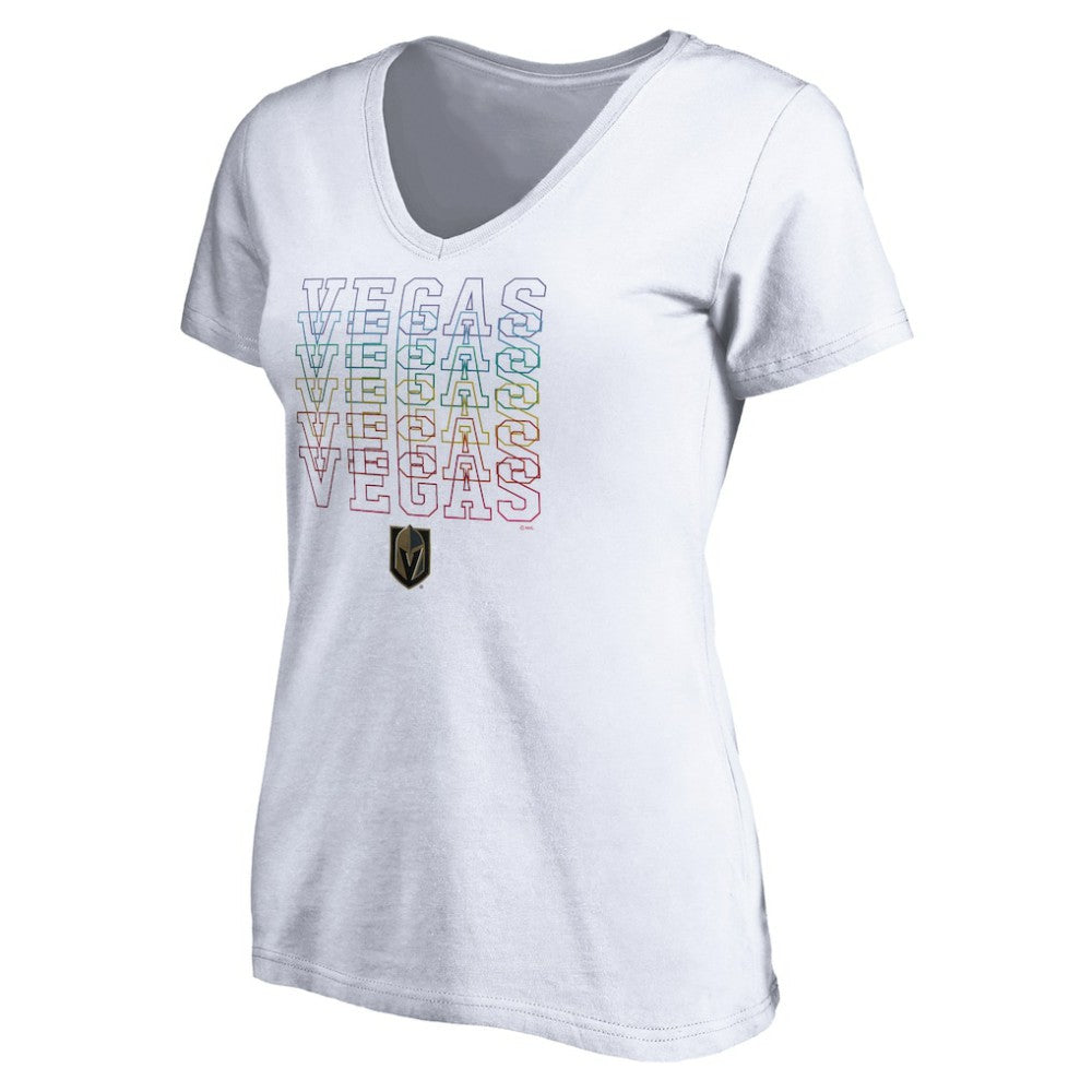 Vegas Golden Knights Women's City Pride V-Neck T-Shirt - White T-shirts