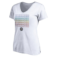 Winnipeg Jets Women's City Pride V-Neck T-Shirt - White T-shirts