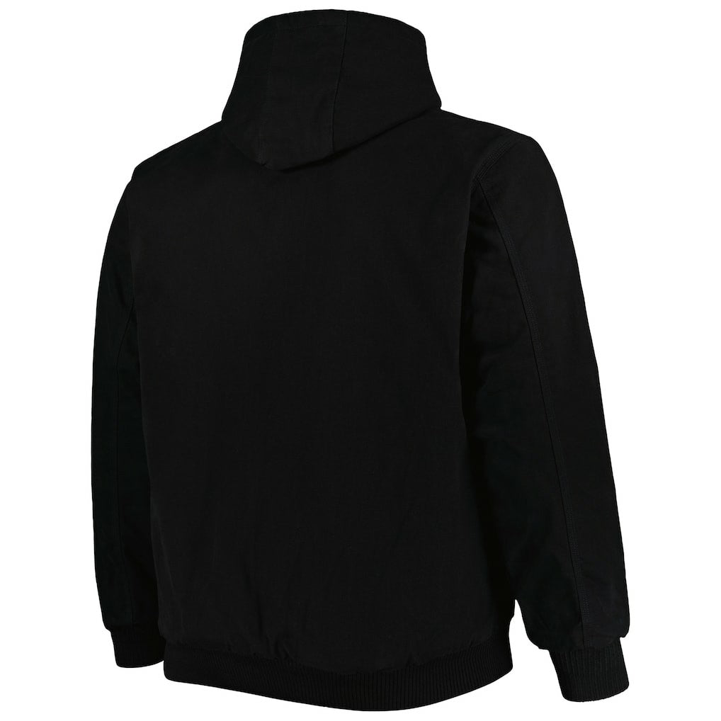 Cincinnati Bengals Dunbrooke Big & Tall Dakota Canvas Hoodie Full-Zip Jacket - Black online