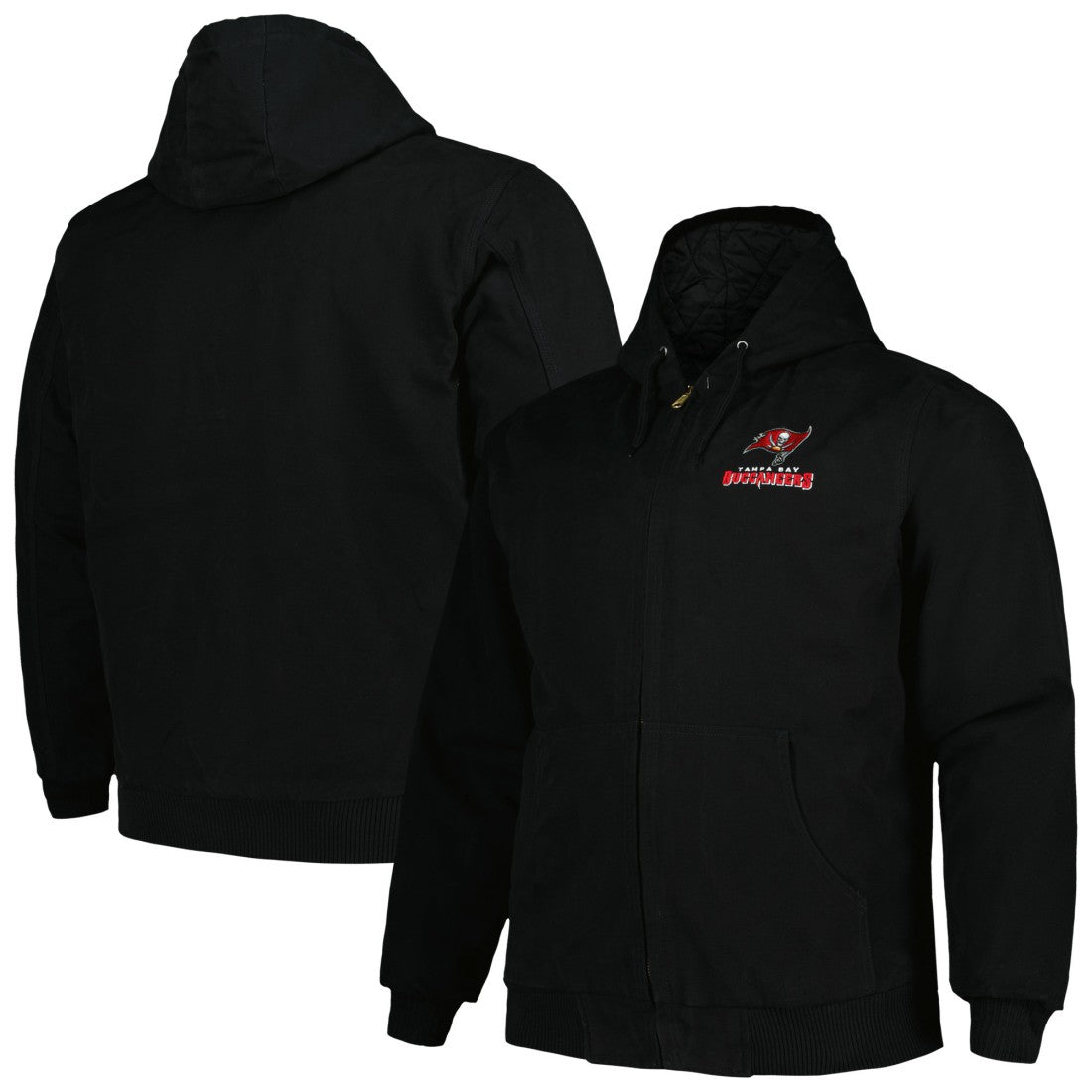Tampa Bay Buccaneers Dunbrooke Big & Tall Dakota Canvas Hoodie Full-Zip Jacket - Black online