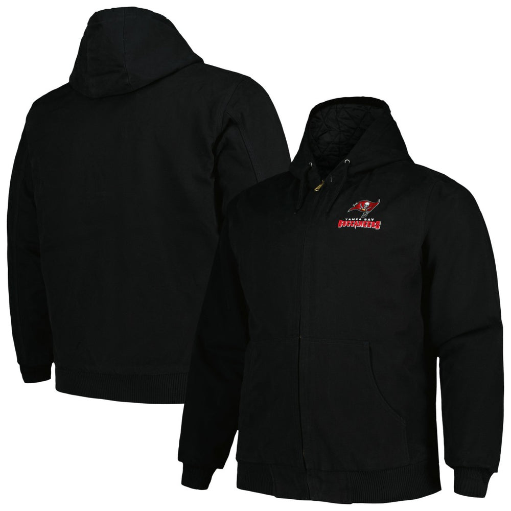 Tampa Bay Buccaneers Dunbrooke Big & Tall Dakota Canvas Hoodie Full-Zip Jacket - Black online