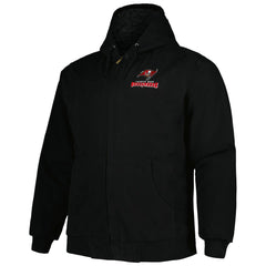 Tampa Bay Buccaneers Dunbrooke Big & Tall Dakota Canvas Hoodie Full-Zip Jacket - Black online