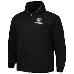 Las Vegas Raiders Dunbrooke Big & Tall Dakota Canvas Hoodie Full-Zip Jacket - Black online