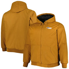 Detroit Lions Dunbrooke Big & Tall Dakota Canvas Hoodie Full-Zip Jacket - Tan for sale