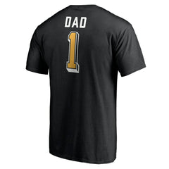 Boston Bruins Number One Dad Logo T-Shirt - Black T-shirts