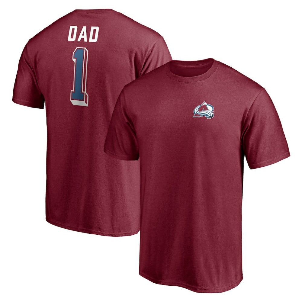 Colorado Avalanche Number One Dad Logo T-Shirt - Garnet T-shirts