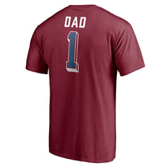 Colorado Avalanche Number One Dad Logo T-Shirt - Garnet T-shirts