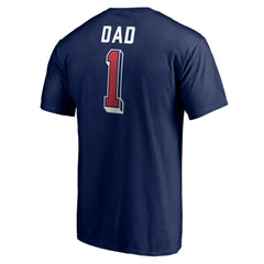 Columbus Blue Jackets Number One Dad Logo T-Shirt - Navy T-shirts