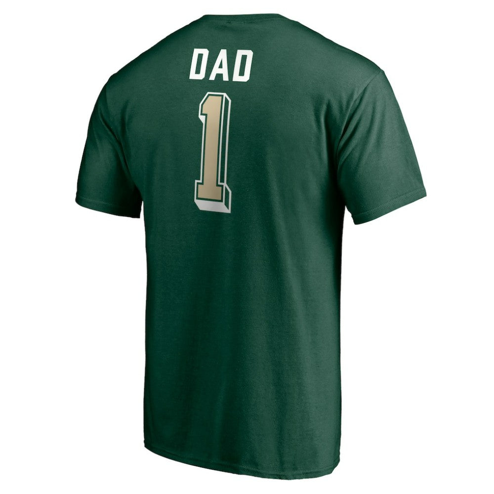 Minnesota Wild Number One Dad Logo T-Shirt - Green T-shirts