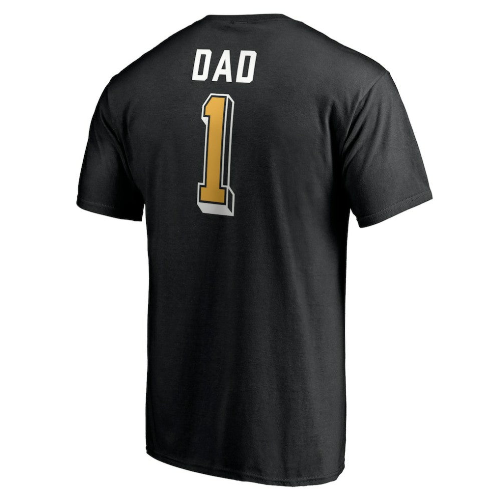 Pittsburgh Penguins Number One Dad Logo T-Shirt - Black T-shirts