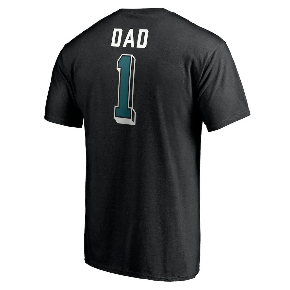 San Jose Sharks Number One Dad Logo T-Shirt - Black T-shirts