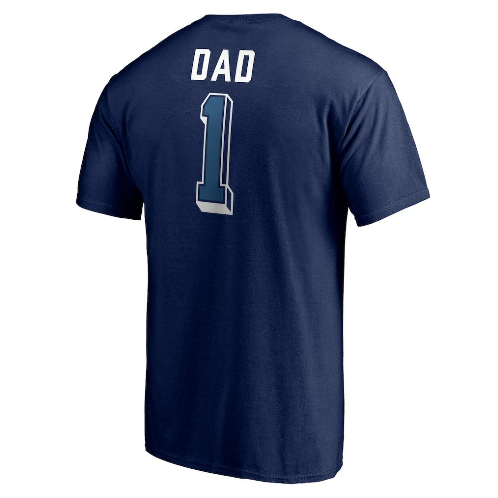 Winnipeg Jets Number One Dad Logo T-Shirt - Navy T-shirts
